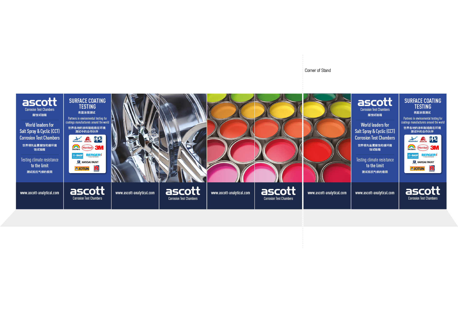 Exhibition stand design for print by neil henderson freelance graphic designer